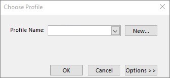 In the Choose Profile dialog box, select the new profile that you have created and then choose OK.